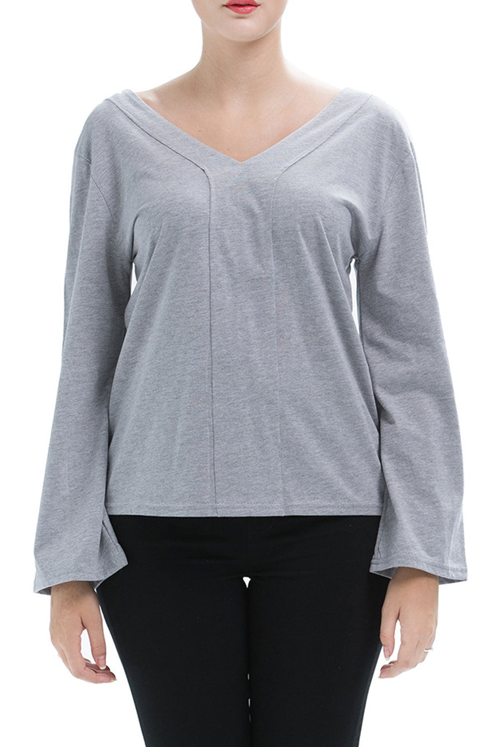 Women V-Neck Slim Comfortable Blouse