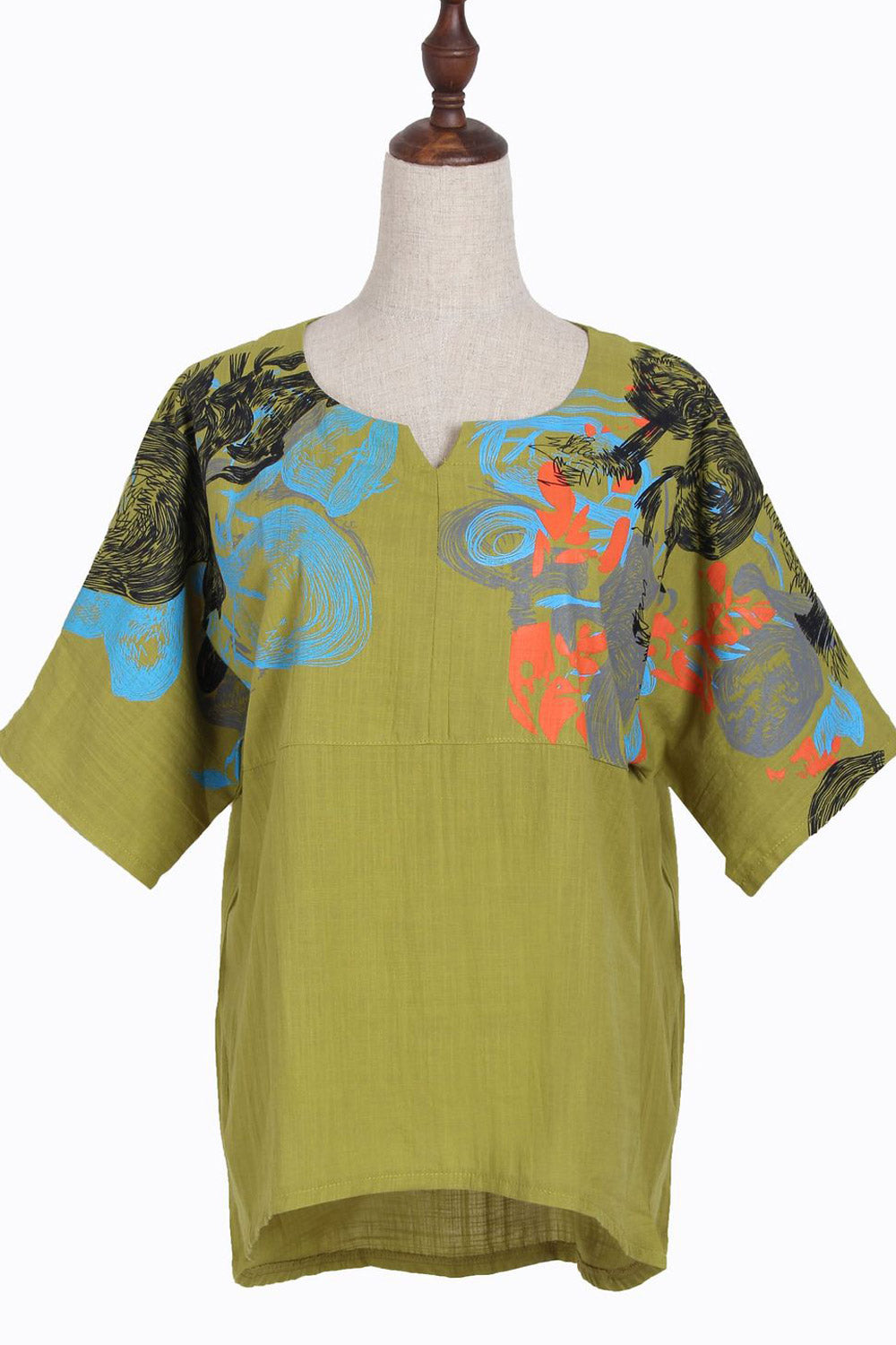 Women Printed High Low Hem Stylish T-Shirt
