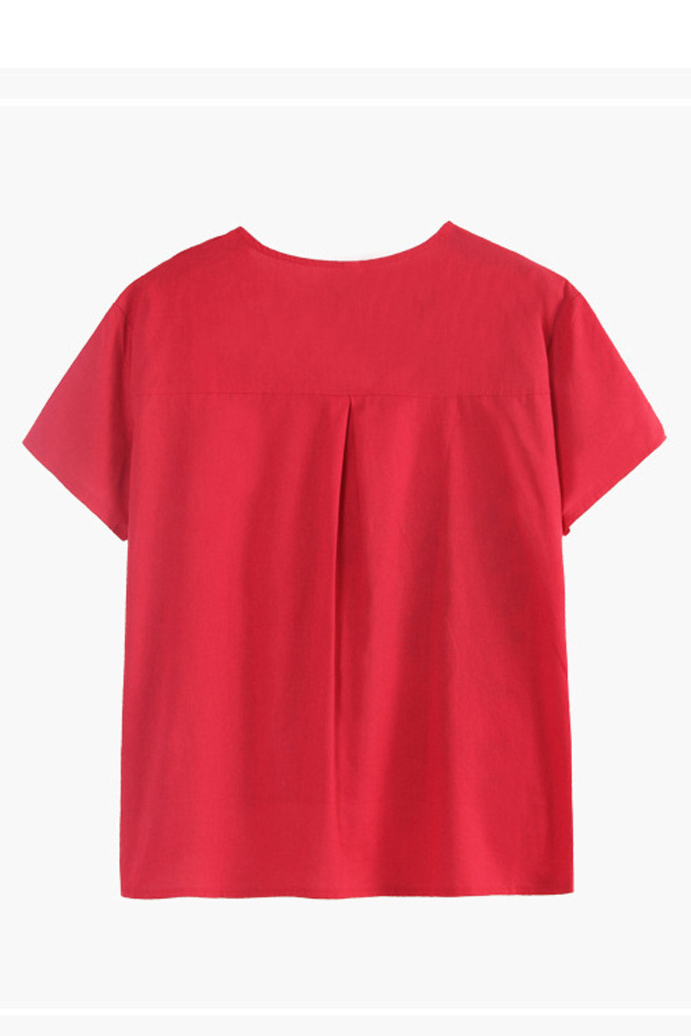 Women Embroidred Short Sleeved Loose Top