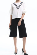 Women Fashion High Neck Simple Top