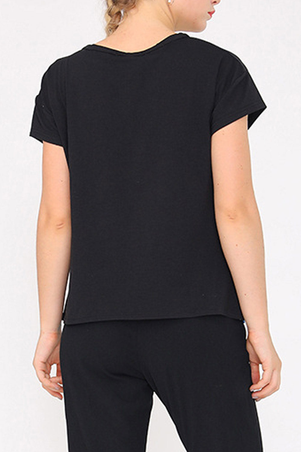 Women Cartoon Printed Short Sleeved Top