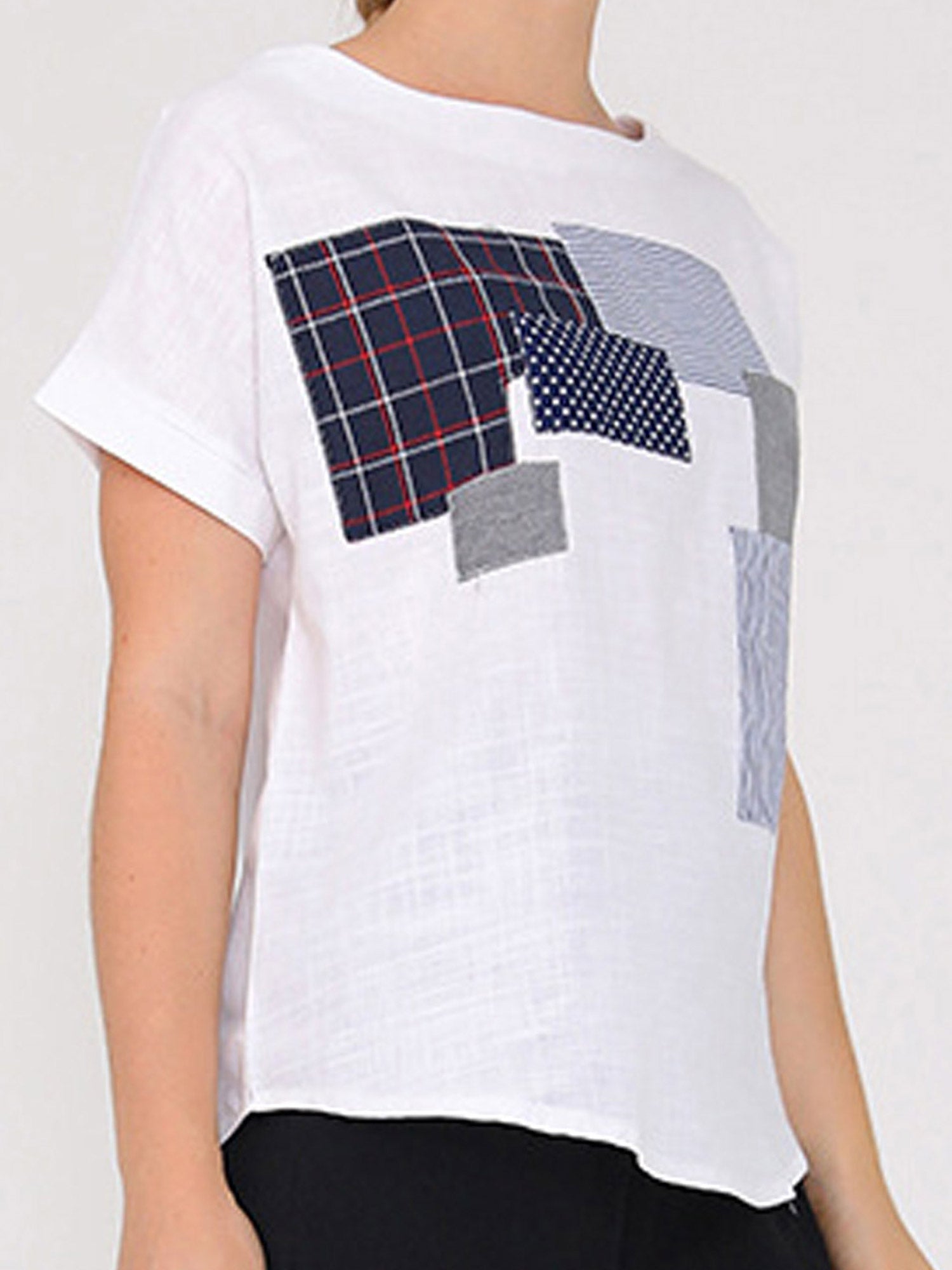 Women Short Sleeve Geometric Printed T-Shirt