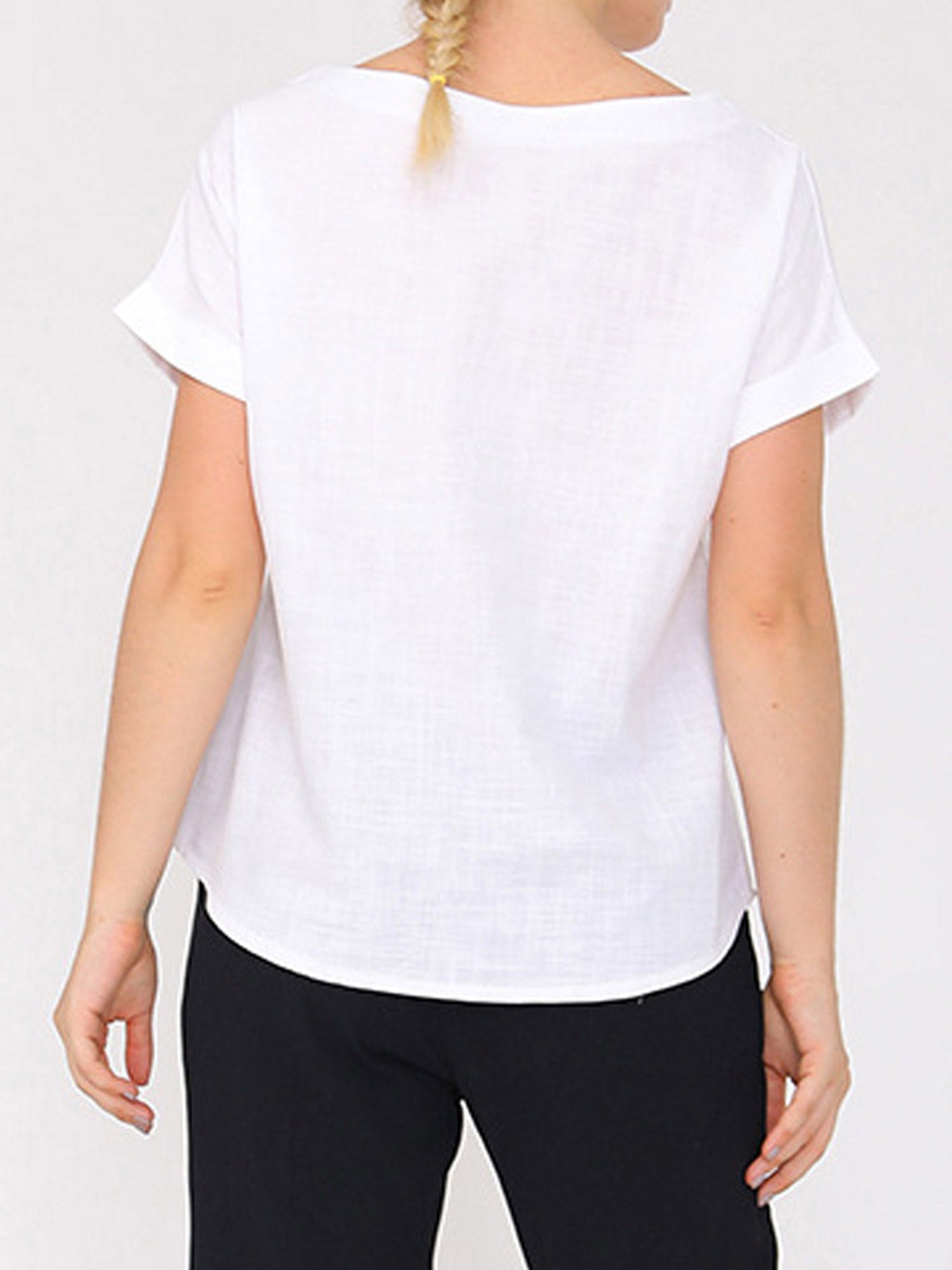 Women Short Sleeve Geometric Printed T-Shirt