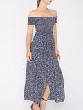 Women Stylish Printed Off Shoulder Dress