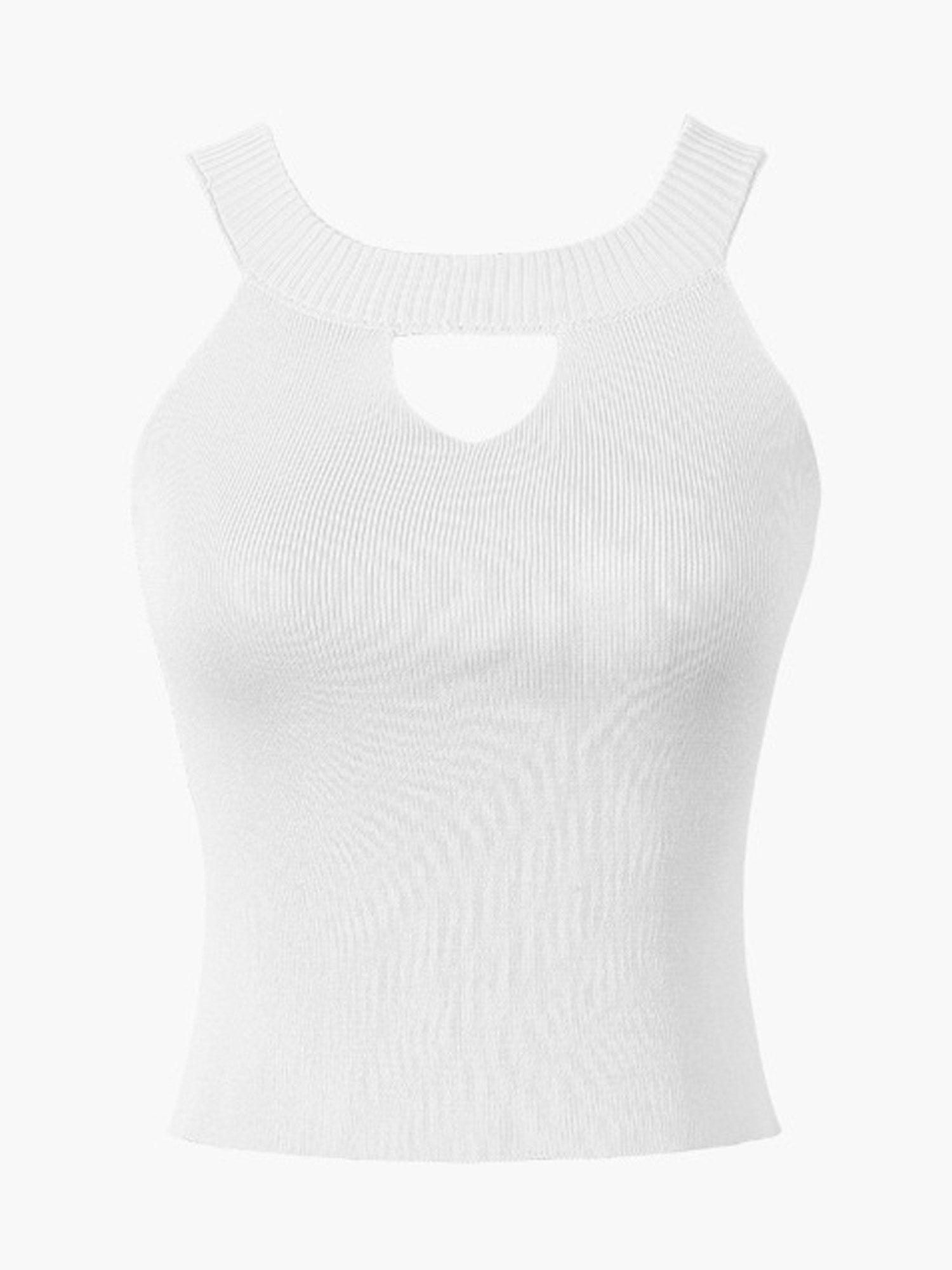 Women Keyhole Neck Knitted Vest