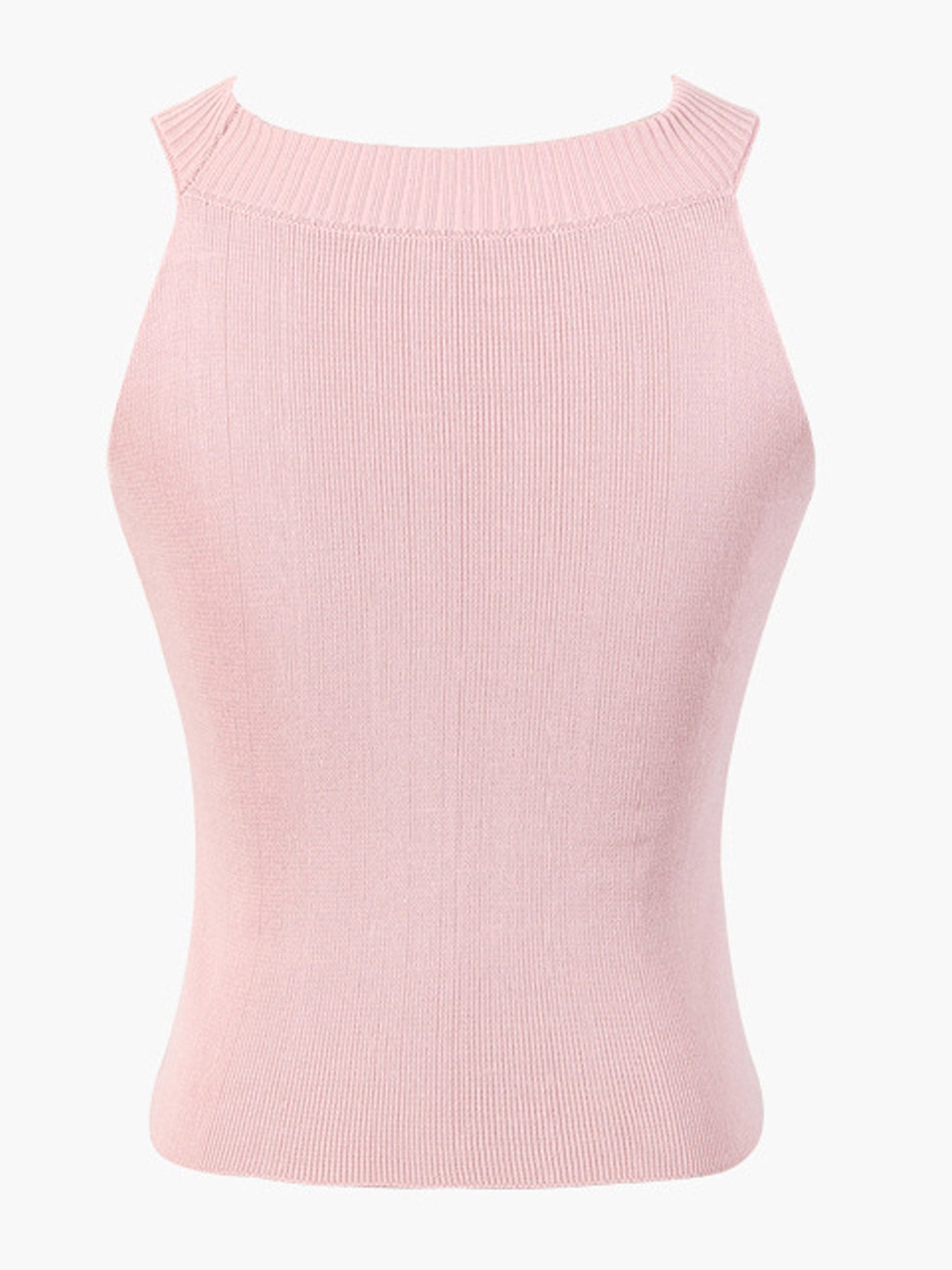 Women Keyhole Neck Knitted Vest