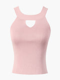 Women Keyhole Neck Knitted Vest