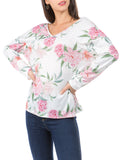 Women V-Neck All Comfort Floral Casual Top