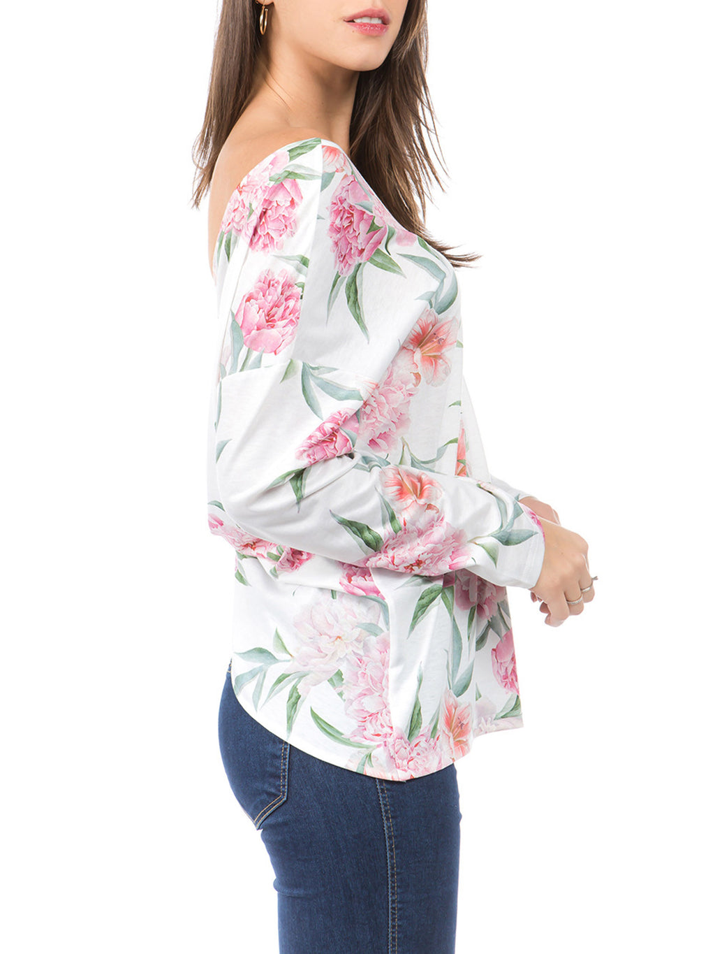 Women V-Neck All Comfort Floral Casual Top