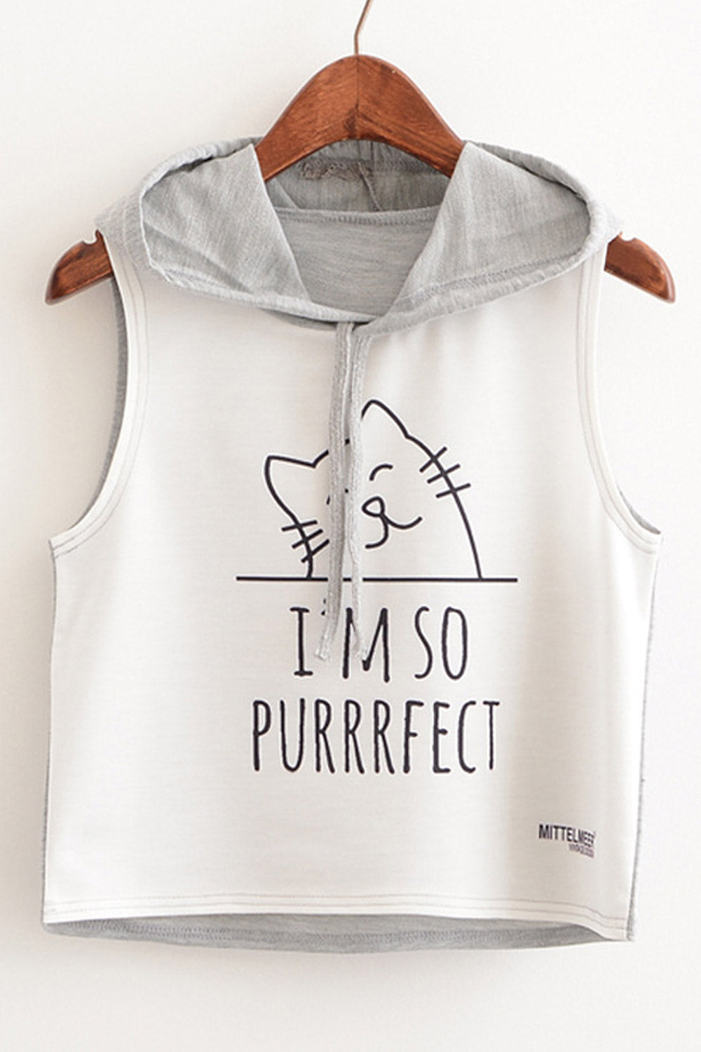 Women Casual Straight Hooded Neck Camisole Top