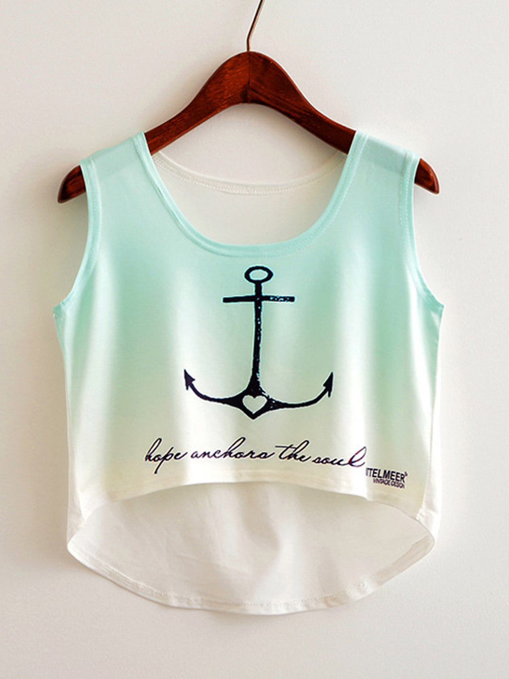 Women Beautiful Graphic Round Neck Irregular Camisole Top