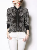 Women Small Collar Printed Casual Shirt