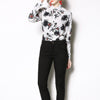 Women Elegant Long Sleeved Printed Shirt