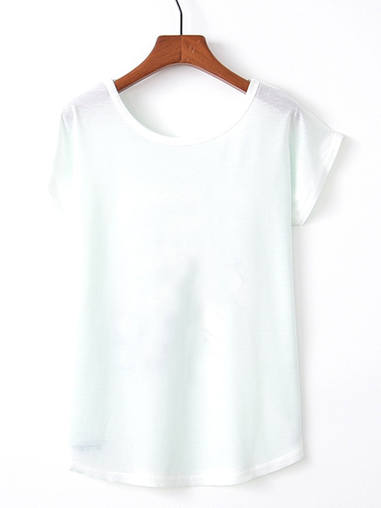 Women Round Neck Printed Pattern Soft T-Shirt
