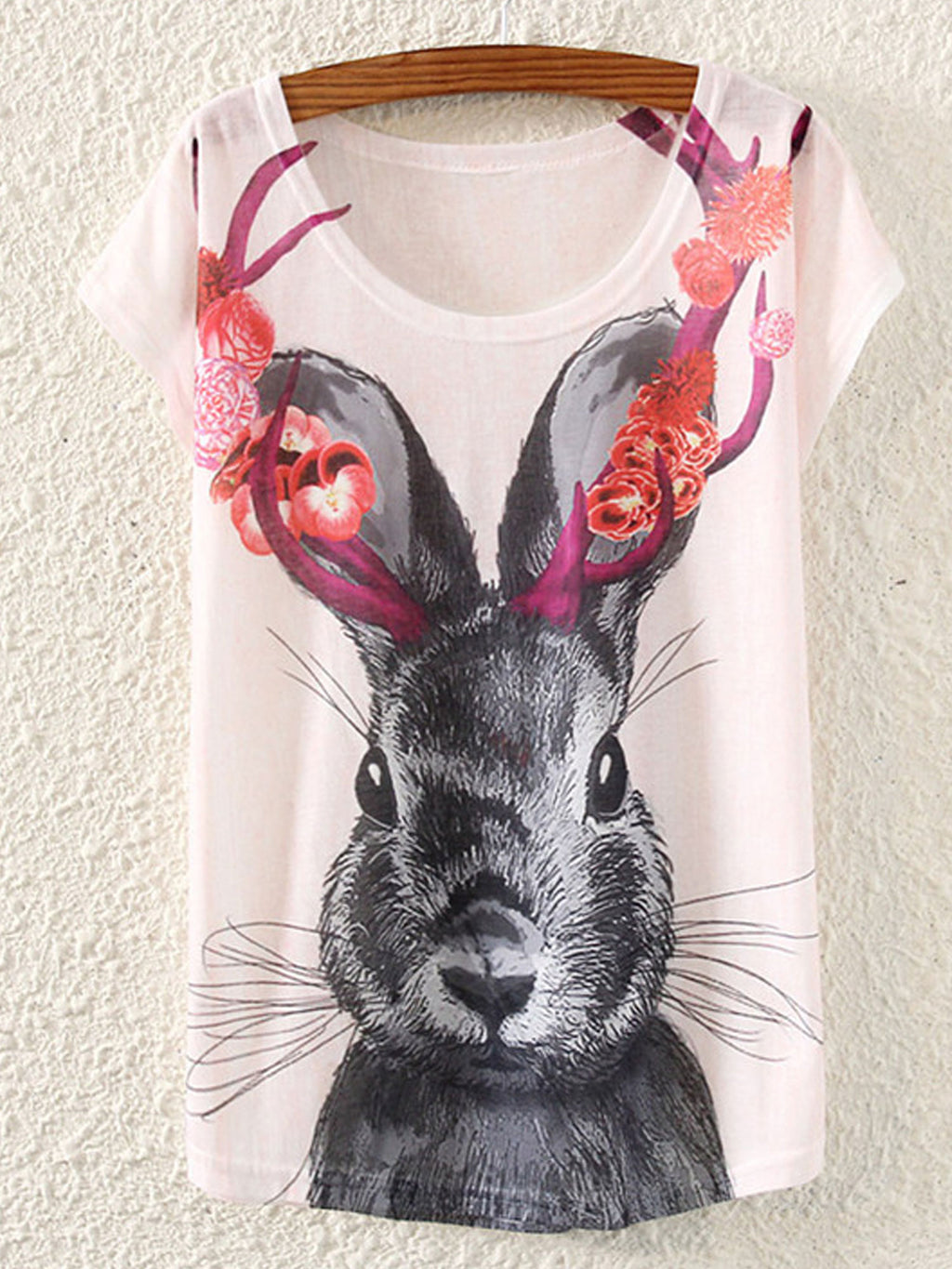 Women Loose Printed Round Neck Summer T-Shirt