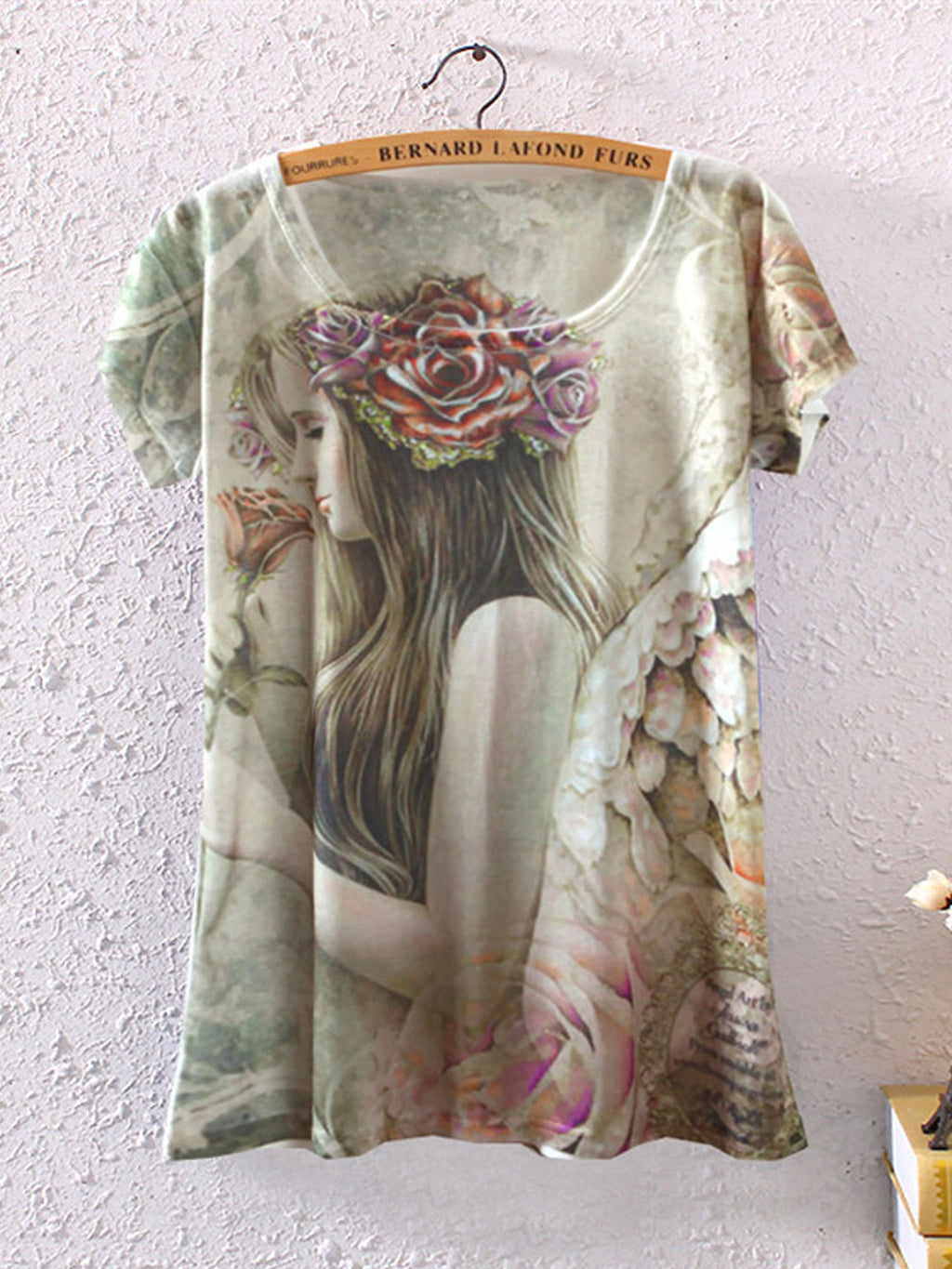 Women Comfortable Feel Loose Round Neck T-Shirt