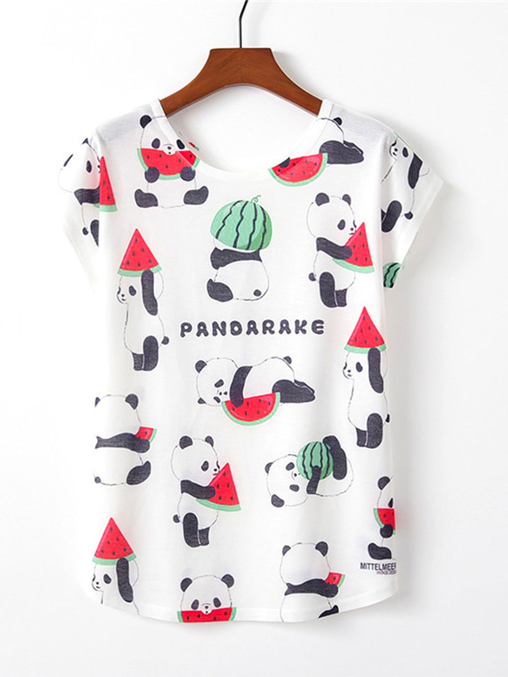 Women Fruit Printed Loose Breathable T-Shirt