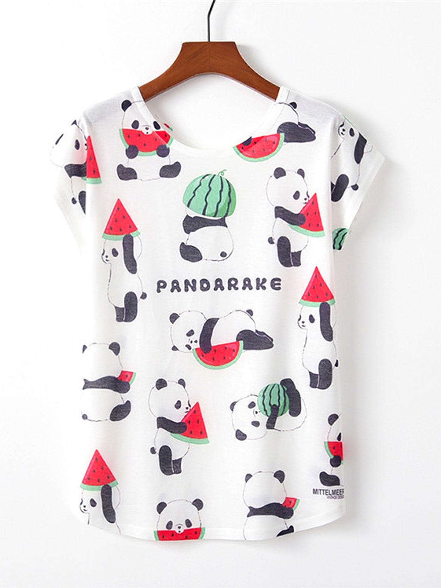 Women Fruit Printed Loose Breathable T-Shirt
