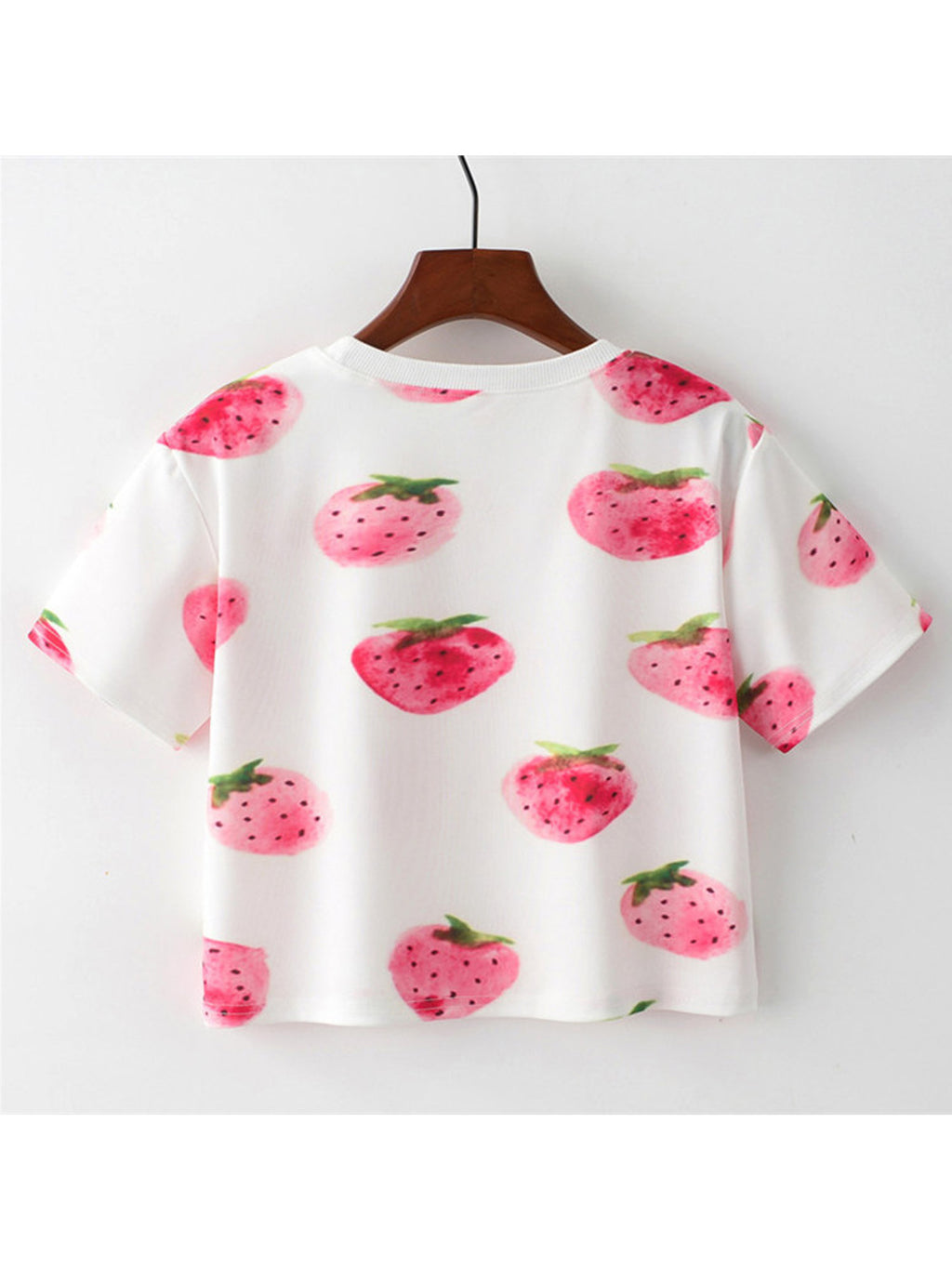 Women Strawberry Printed Loose Summer T-Shirt