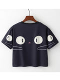 Women Pretty Round Neck Loose Summer T-Shirt
