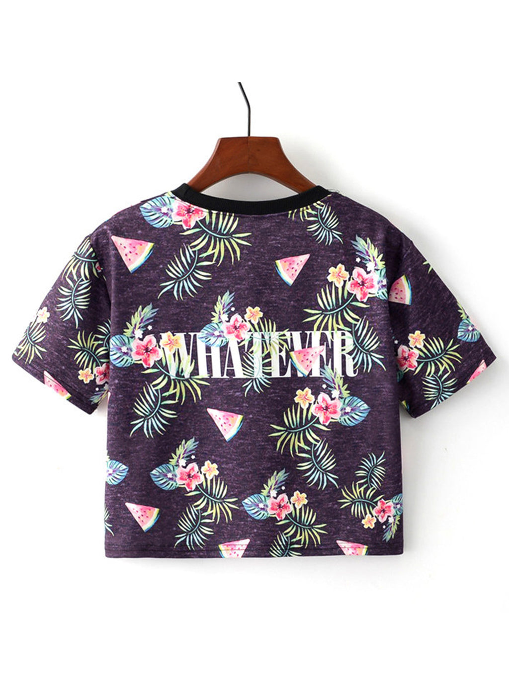 Women Straight Round Neck Printed Summer Top