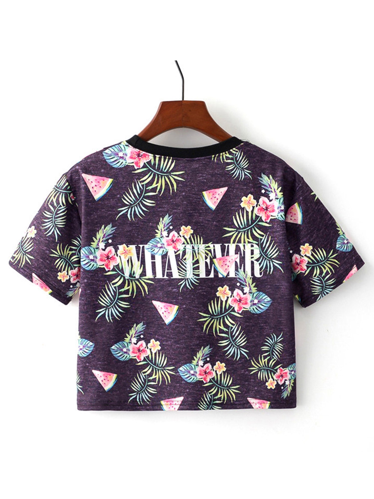 Women Straight Round Neck Printed Summer Top