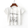 Women Short Sleeve Cartoon Cat Summer Top