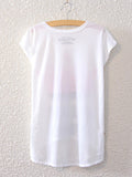 Women Elegant Style Round Neck Fashion T-Shirt