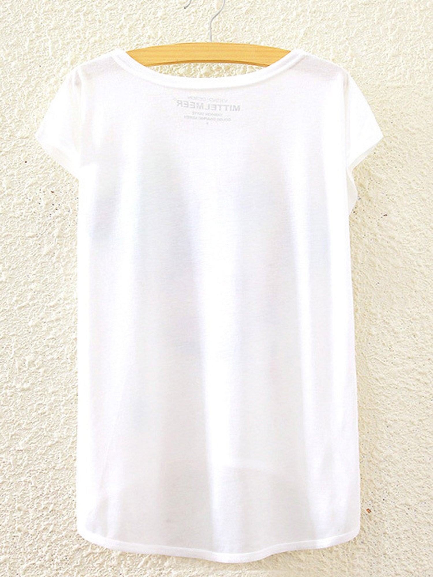 Women Round Neck Diamond Printed Casual T-Shirt