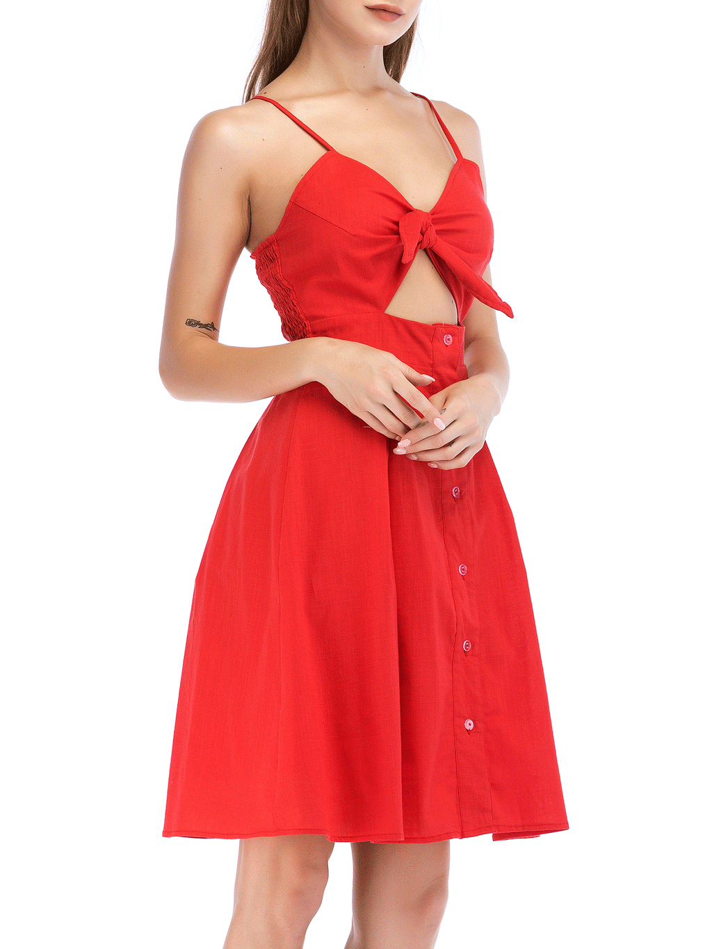 Women Strap Neck Elegant Style Soft Feel Dress