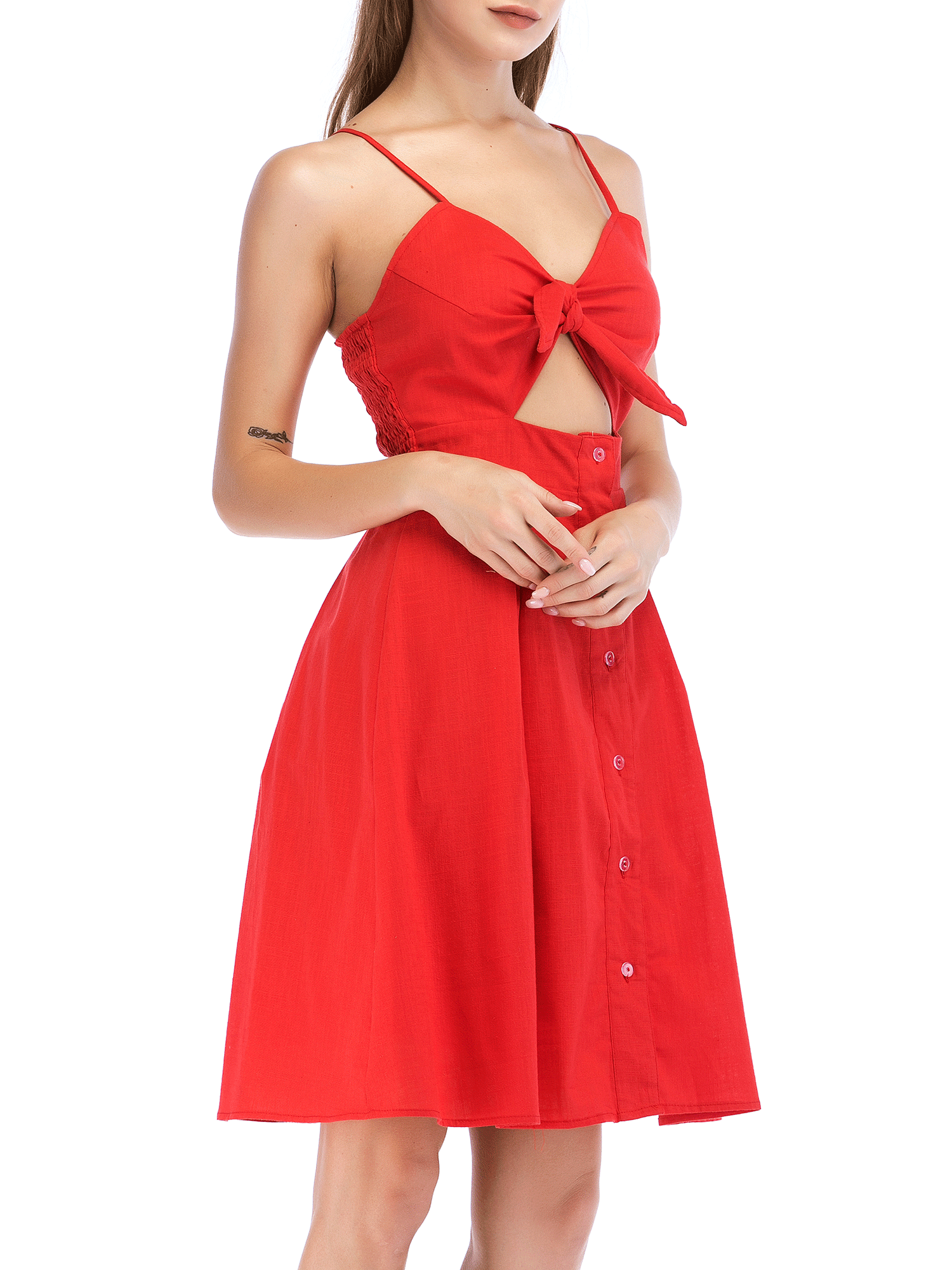 Women Strap Neck Elegant Style Soft Feel Dress