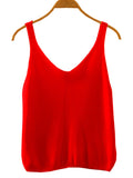 Women V-Neck Solid Color Loose Camisole