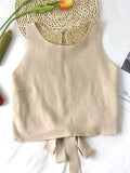 Women Fashion Keyhole Strap Back Summer Top