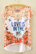 Women Flowers Irregular Summer T-Shirt