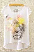 Women Loose Printed Short Sleeve T-Shirt
