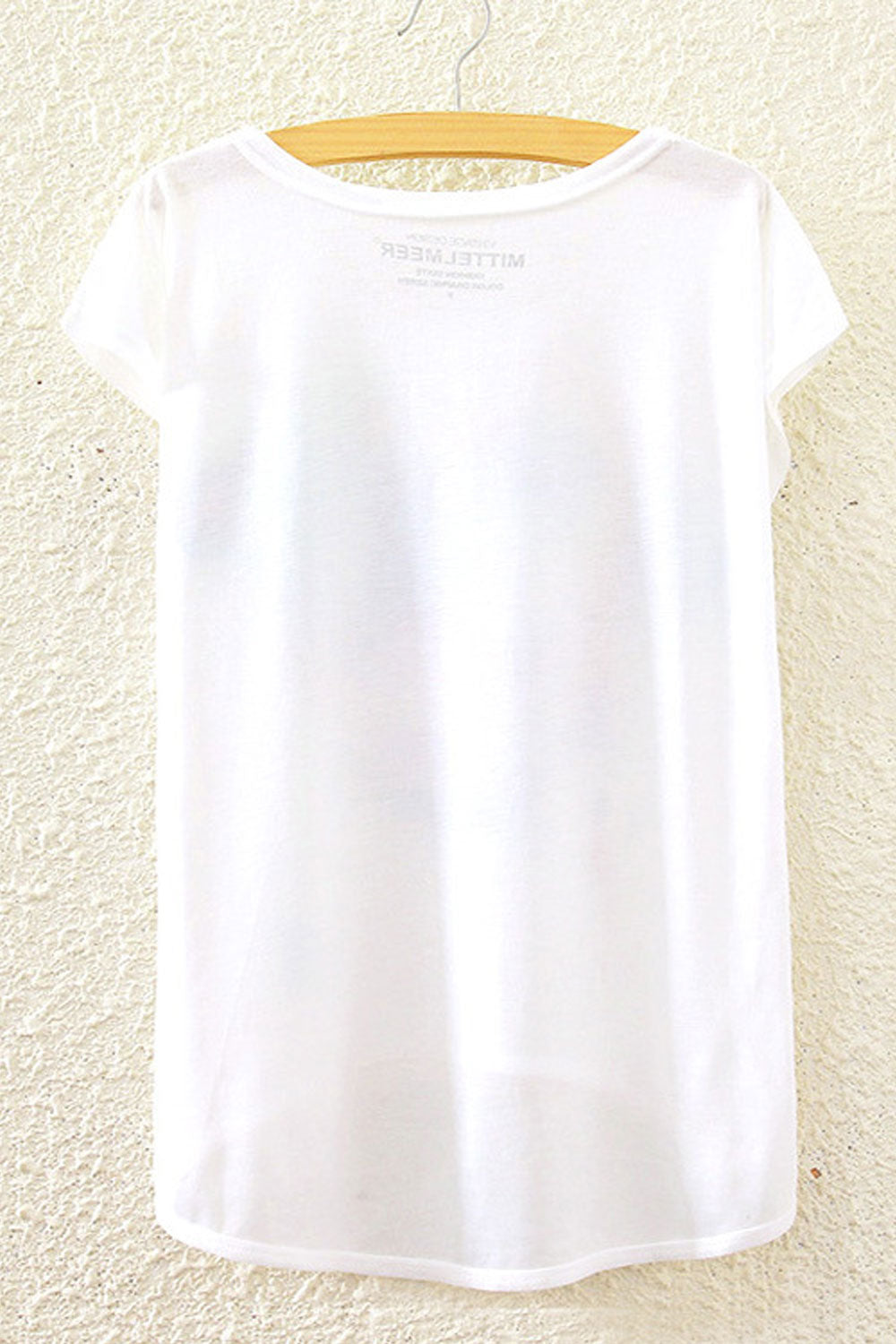 Women Irregular Loose Printed Casual T-Shirt