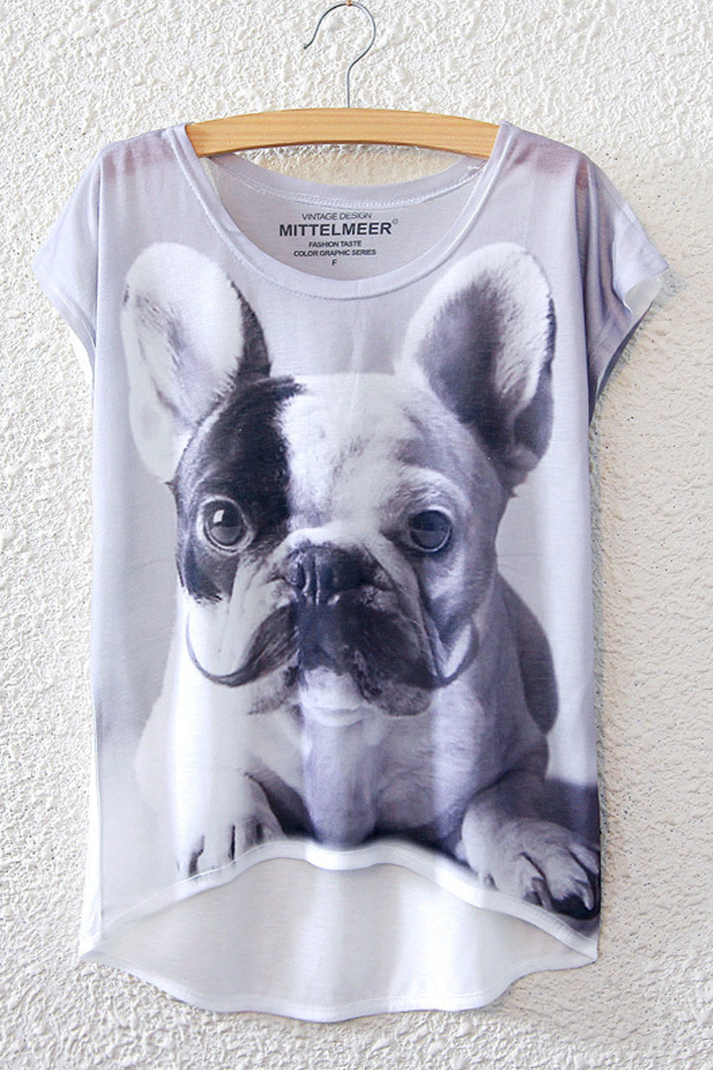 Women Dog Printed Summer Loose T-Shirt