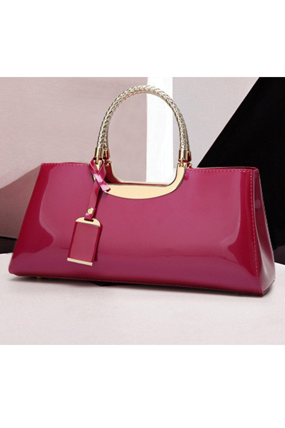 Women Fashion PU Leather Solid Handbag