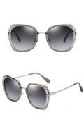 Women Retro Large Metal Frame Sunglass