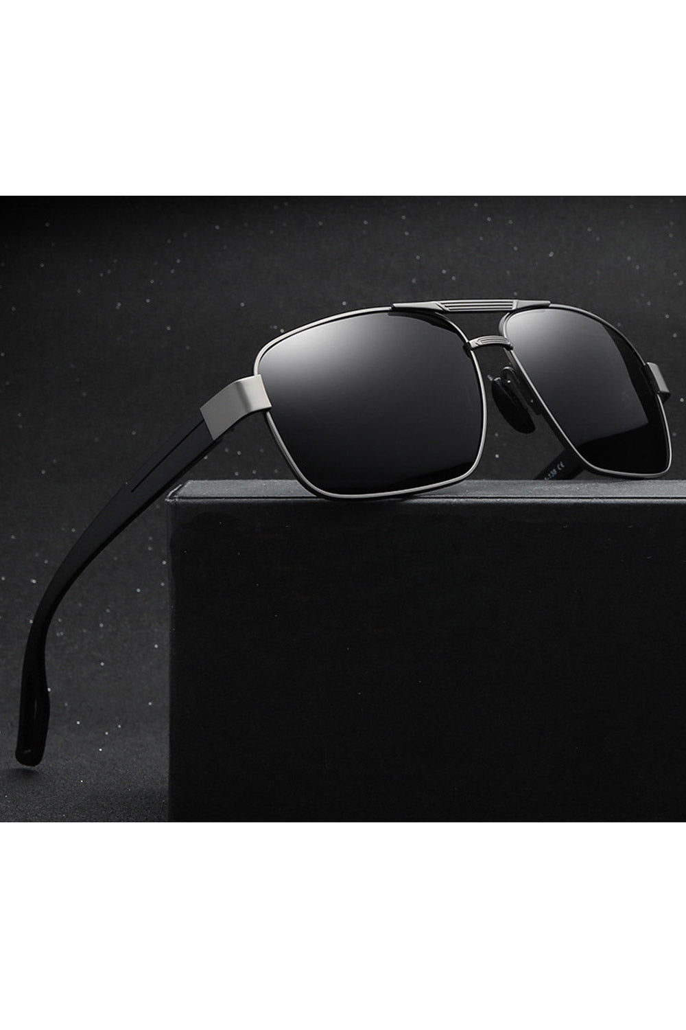 Men Fashion Square Metal Frame Sunglass