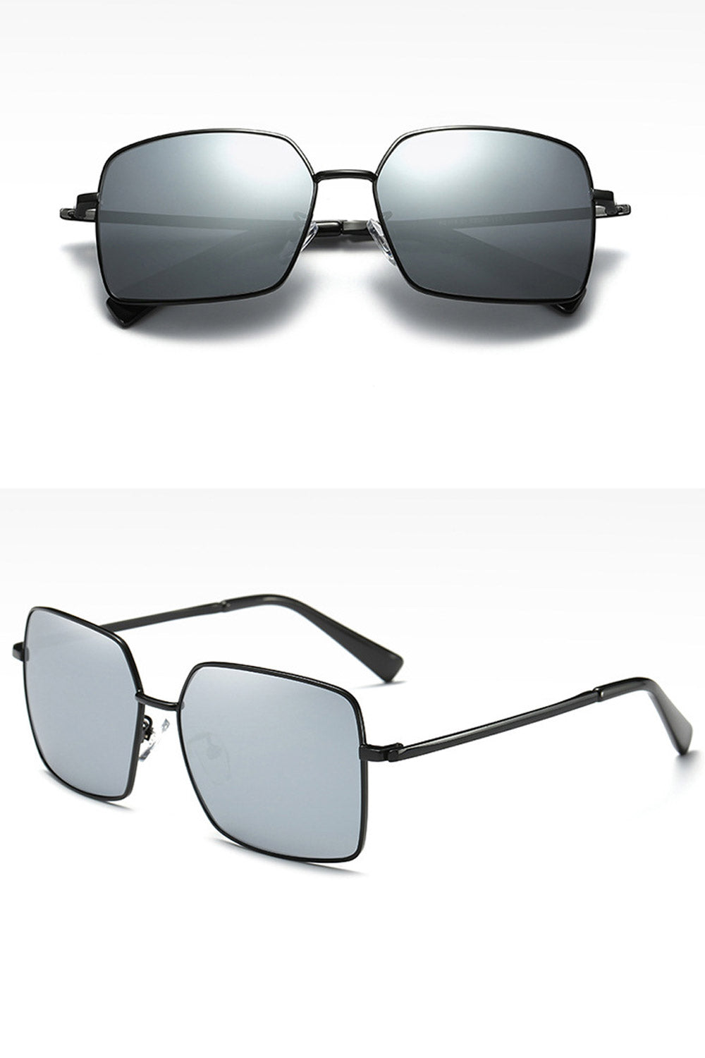 Men Square Metal Frame Polarized Sunglass