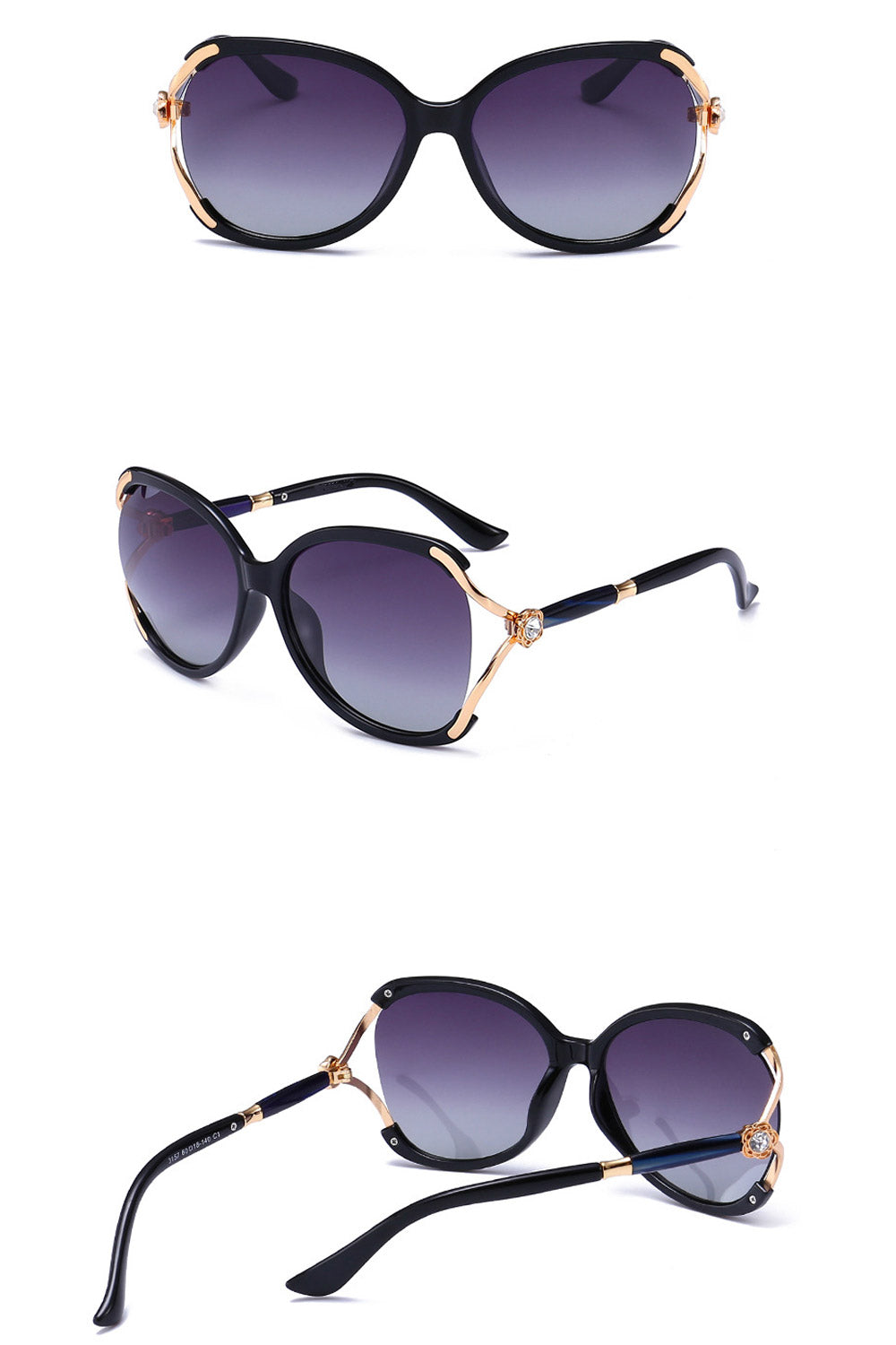 Women Polarized Plastic Frame Stylish Sunglass