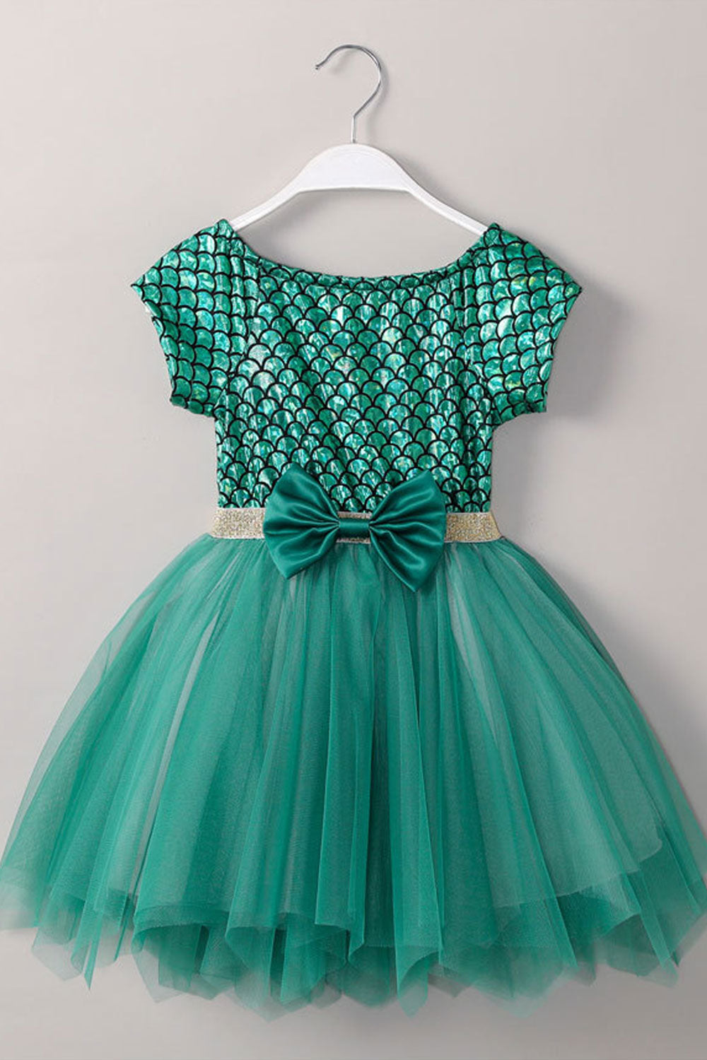 Kids Girls Bow Waist Tutut Skirt Cute Mesh Dress