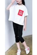 Kids Girls Hole Design Comfortable Cotton Pant