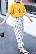 Kids Girls Two Piece Printed Pajama & T-Shirt