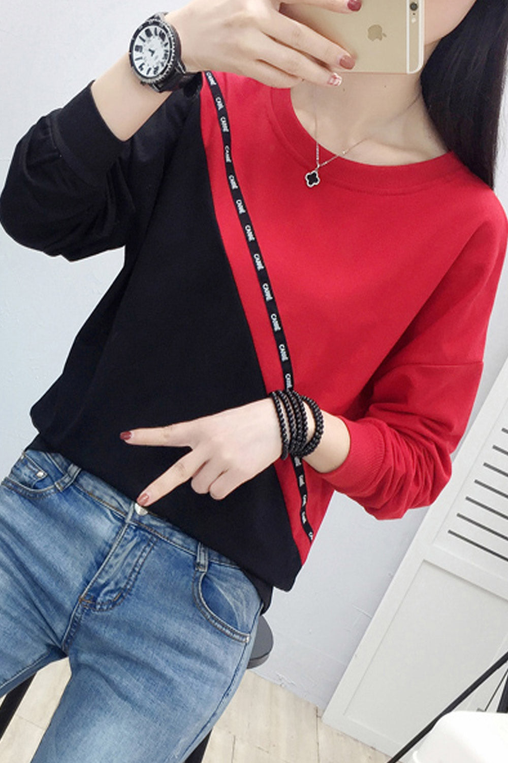 Women Warm Long Sleeved Fashion Top