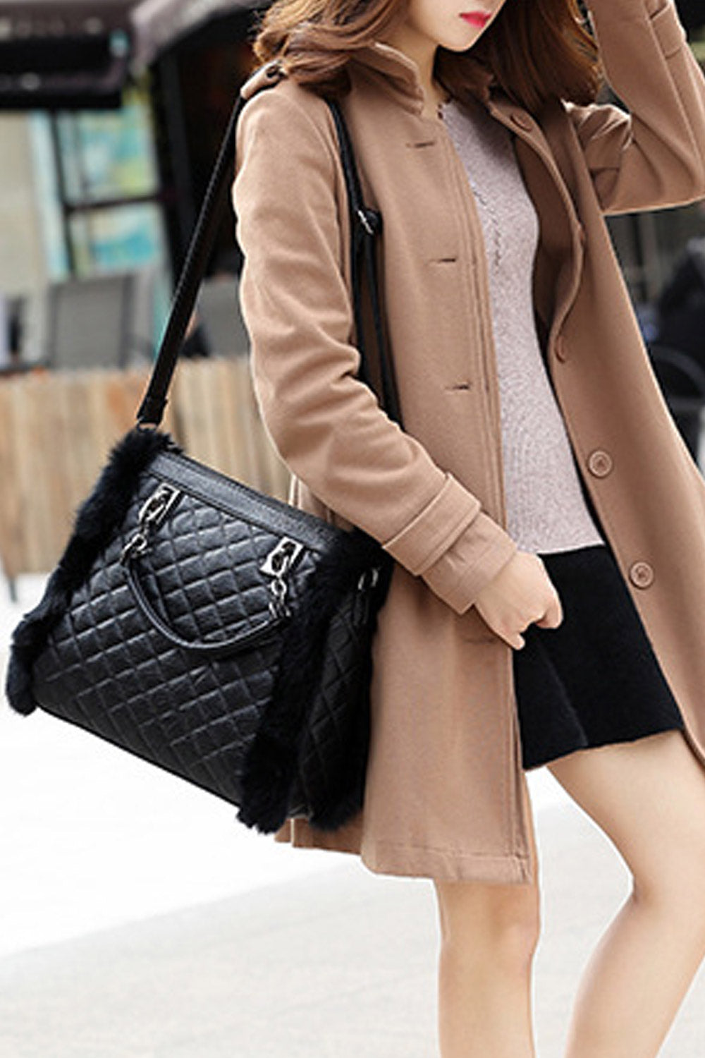 Women Embroidered Solid Colored Handbag
