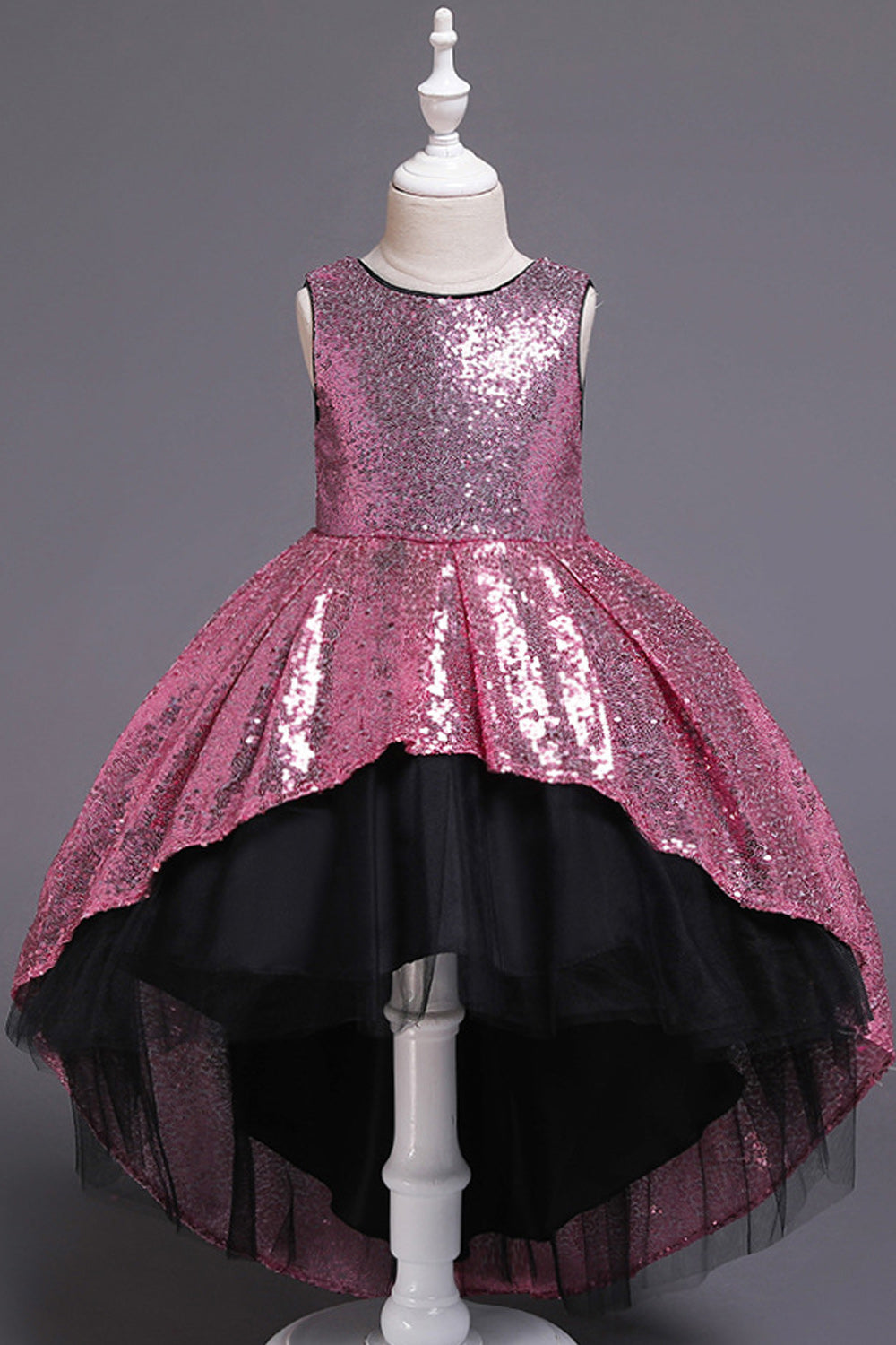 Kids Girls Ball Gown Irregular Sequins Dress