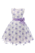 Kids Girls Charming Bow Waist Party