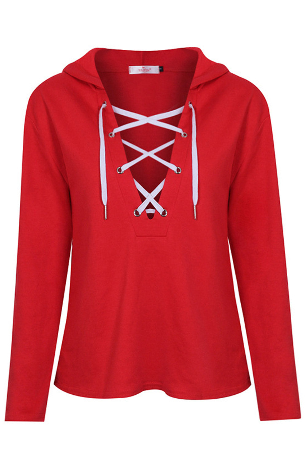 Women Flexible Strap Neck Warm Hoodie